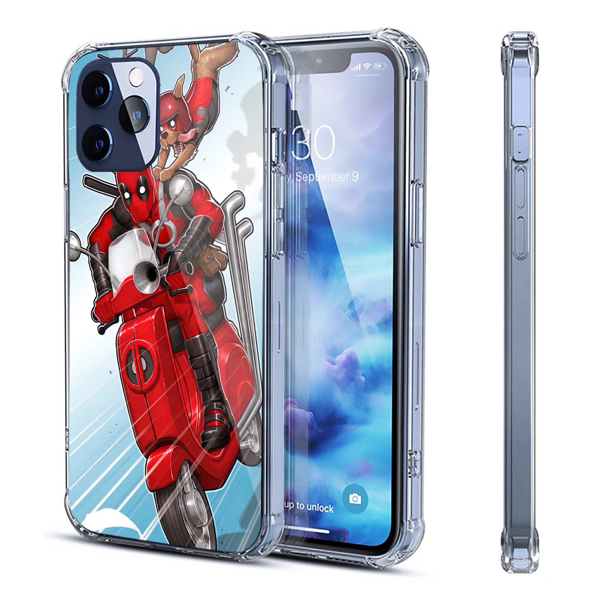 （画像用） Deadpool デッドプール 【iPhone 12シリーズ対応】透明スマホケース（クリアソフトケース）